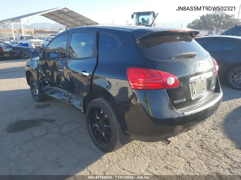 2013 Nissan Rogue S VIN: JN8AS5MT9DW502321 Lot: 40750924