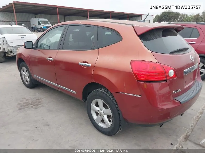 2013 Nissan Rogue S VIN: JN8AS5MT4DW005757 Lot: 40754006