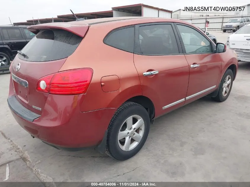 2013 Nissan Rogue S VIN: JN8AS5MT4DW005757 Lot: 40754006