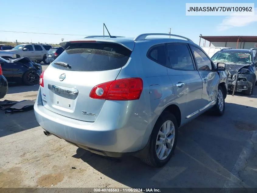 2013 Nissan Rogue Sv W/Sl Pkg VIN: JN8AS5MV7DW100962 Lot: 40785583