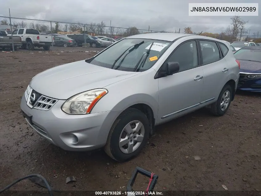 2013 Nissan Rogue S VIN: JN8AS5MV6DW602989 Lot: 40793826