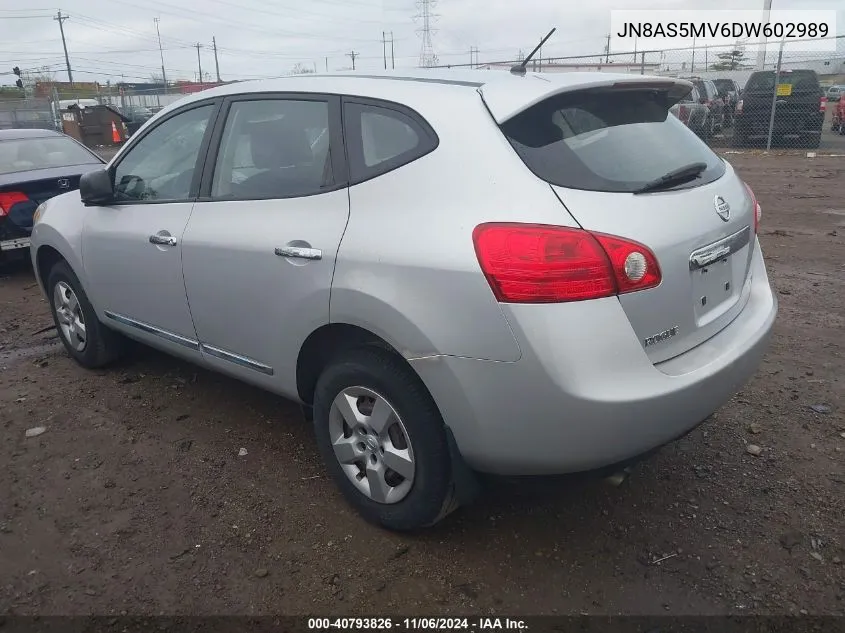 2013 Nissan Rogue S VIN: JN8AS5MV6DW602989 Lot: 40793826