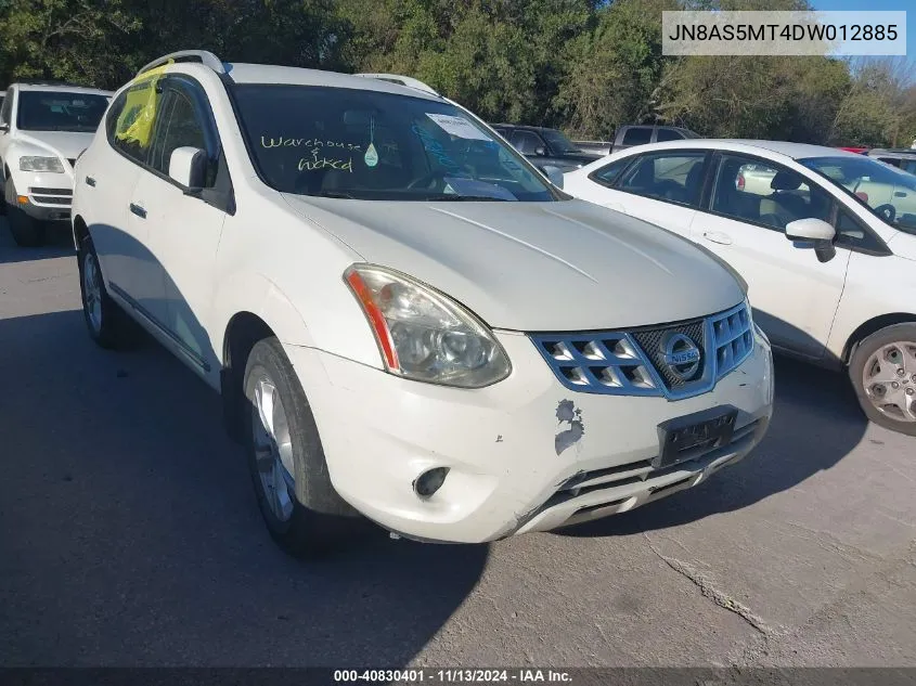 2013 Nissan Rogue Sv VIN: JN8AS5MT4DW012885 Lot: 40830401