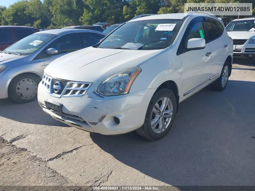 2013 Nissan Rogue Sv VIN: JN8AS5MT4DW012885 Lot: 40830401