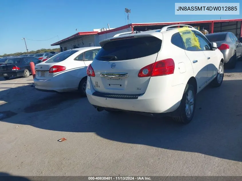 2013 Nissan Rogue Sv VIN: JN8AS5MT4DW012885 Lot: 40830401