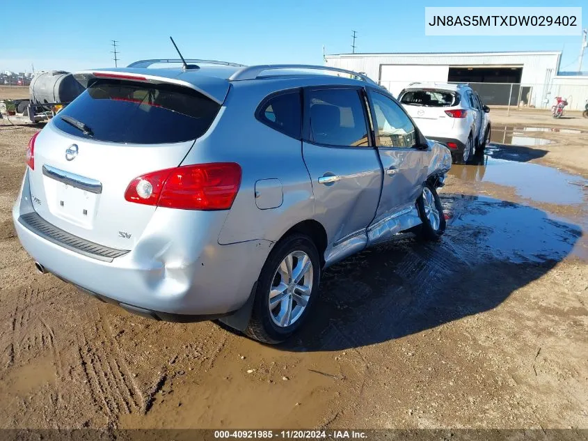 2013 Nissan Rogue Sv VIN: JN8AS5MTXDW029402 Lot: 40921985