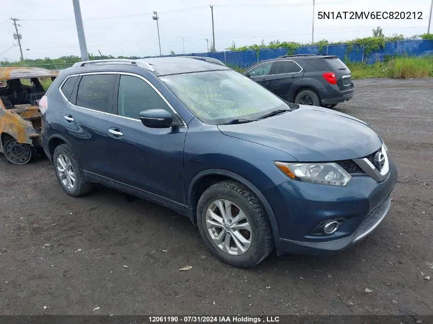 2014 Nissan Rogue VIN: 5N1AT2MV6EC820212 Lot: 12061190