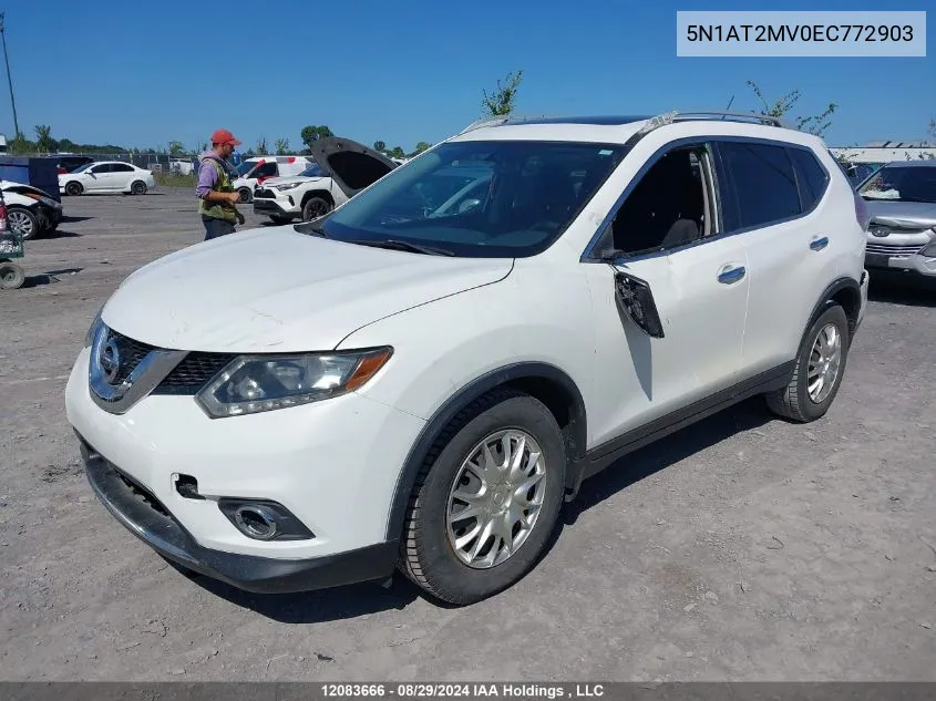 2014 Nissan Rogue VIN: 5N1AT2MV0EC772903 Lot: 12083666