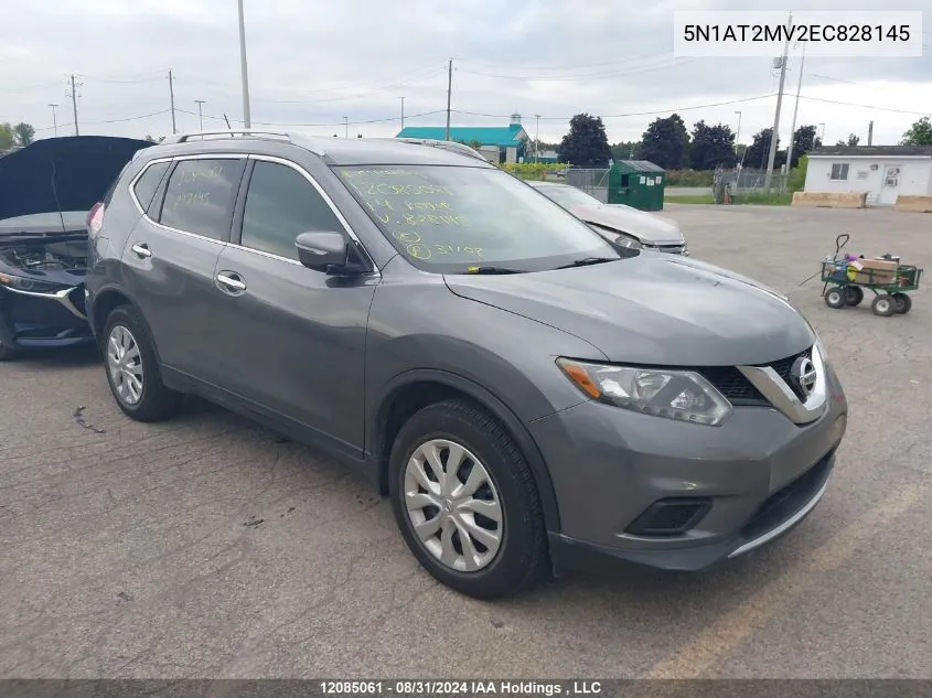 2014 Nissan Rogue S/Sl/Sv VIN: 5N1AT2MV2EC828145 Lot: 12085061