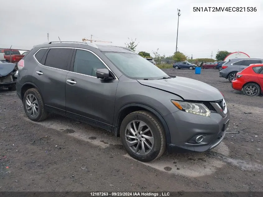 2014 Nissan Rogue VIN: 5N1AT2MV4EC821536 Lot: 12107263