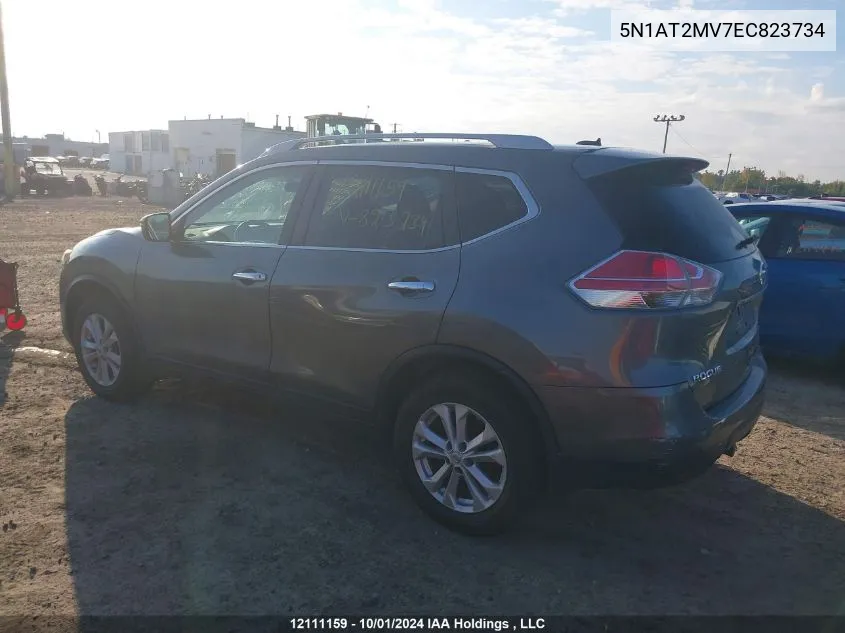 2014 Nissan Rogue S/Sl/Sv VIN: 5N1AT2MV7EC823734 Lot: 12111159