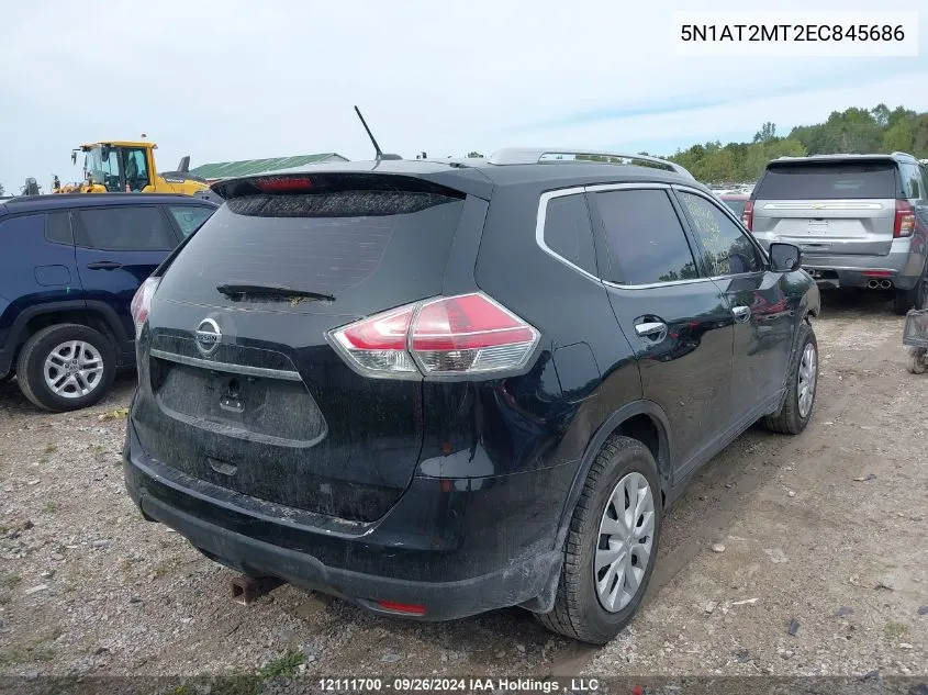 2014 Nissan Rogue VIN: 5N1AT2MT2EC845686 Lot: 12111700