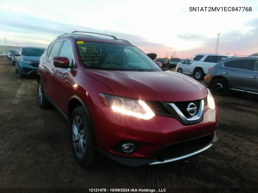 2014 Nissan Rogue VIN: 5N1AT2MV1EC847768 Lot: 12121479