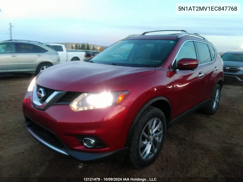 2014 Nissan Rogue VIN: 5N1AT2MV1EC847768 Lot: 12121479