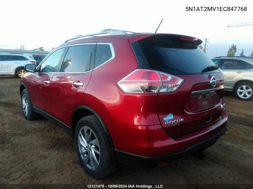 2014 Nissan Rogue VIN: 5N1AT2MV1EC847768 Lot: 12121479