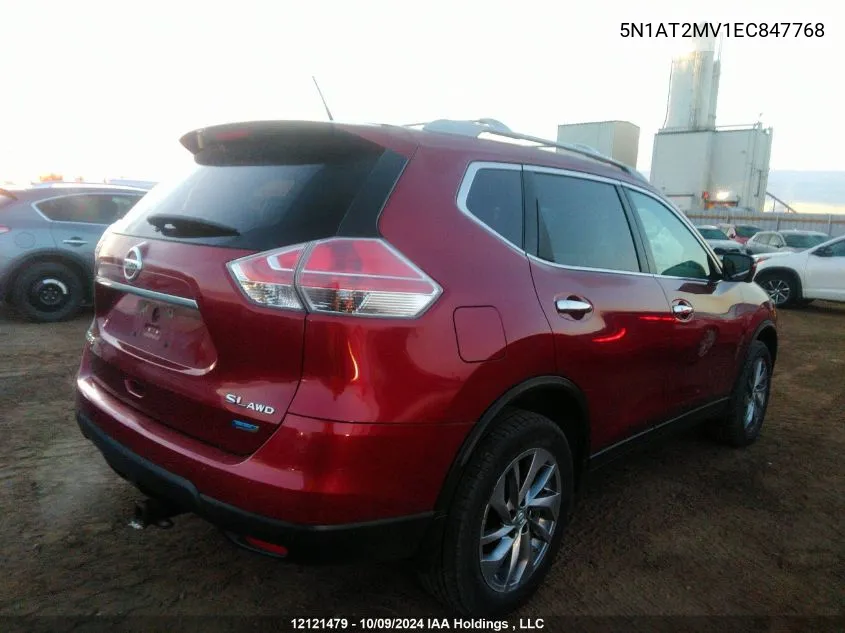 2014 Nissan Rogue VIN: 5N1AT2MV1EC847768 Lot: 12121479