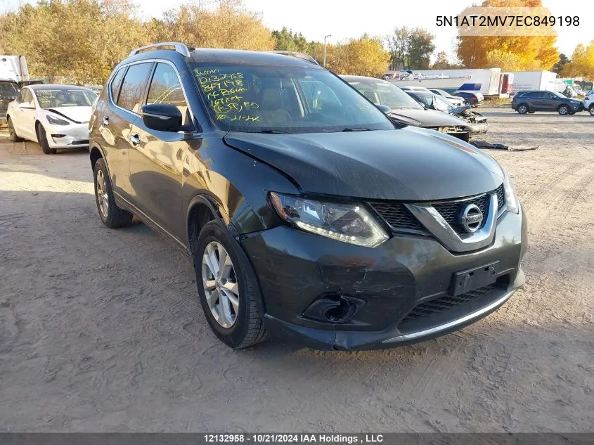 2014 Nissan Rogue VIN: 5N1AT2MV7EC849198 Lot: 12132958