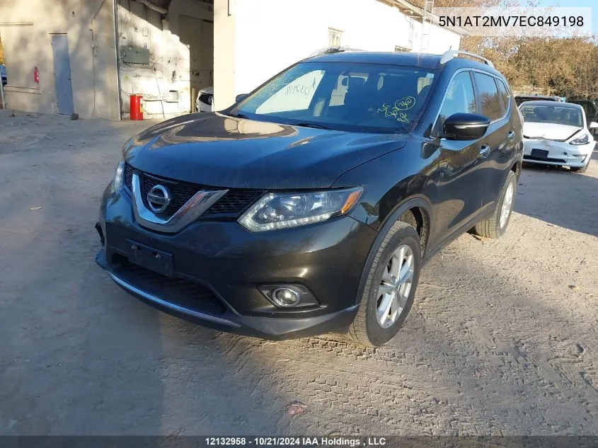 2014 Nissan Rogue VIN: 5N1AT2MV7EC849198 Lot: 12132958