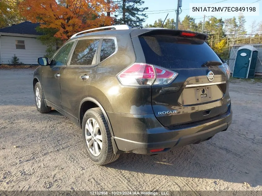 2014 Nissan Rogue VIN: 5N1AT2MV7EC849198 Lot: 12132958