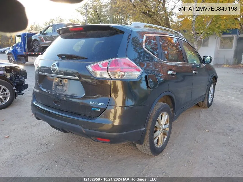 2014 Nissan Rogue VIN: 5N1AT2MV7EC849198 Lot: 12132958