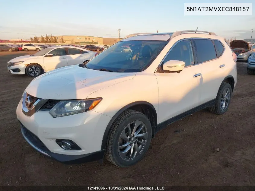 2014 Nissan Rogue VIN: 5N1AT2MVXEC848157 Lot: 12141696