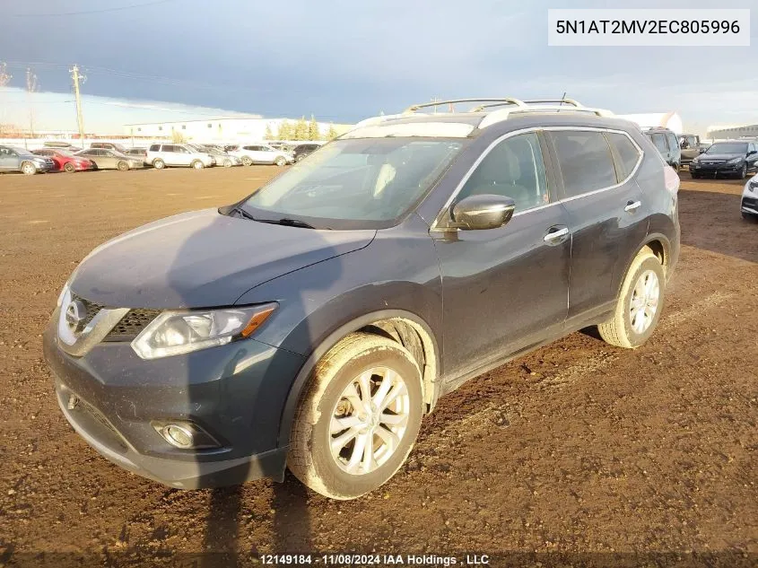 2014 Nissan Rogue VIN: 5N1AT2MV2EC805996 Lot: 12149184