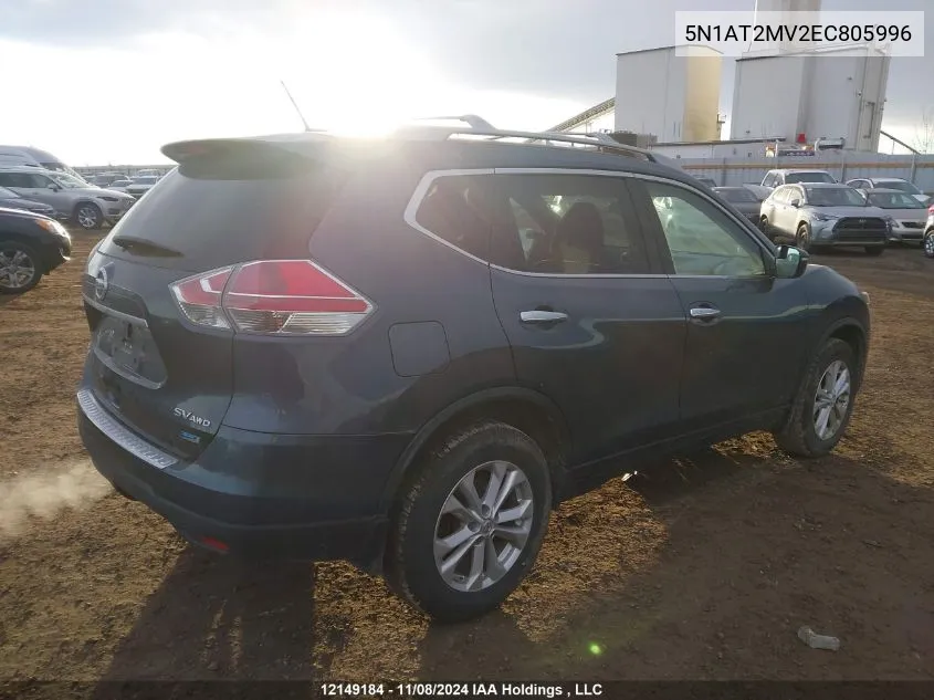 2014 Nissan Rogue VIN: 5N1AT2MV2EC805996 Lot: 12149184