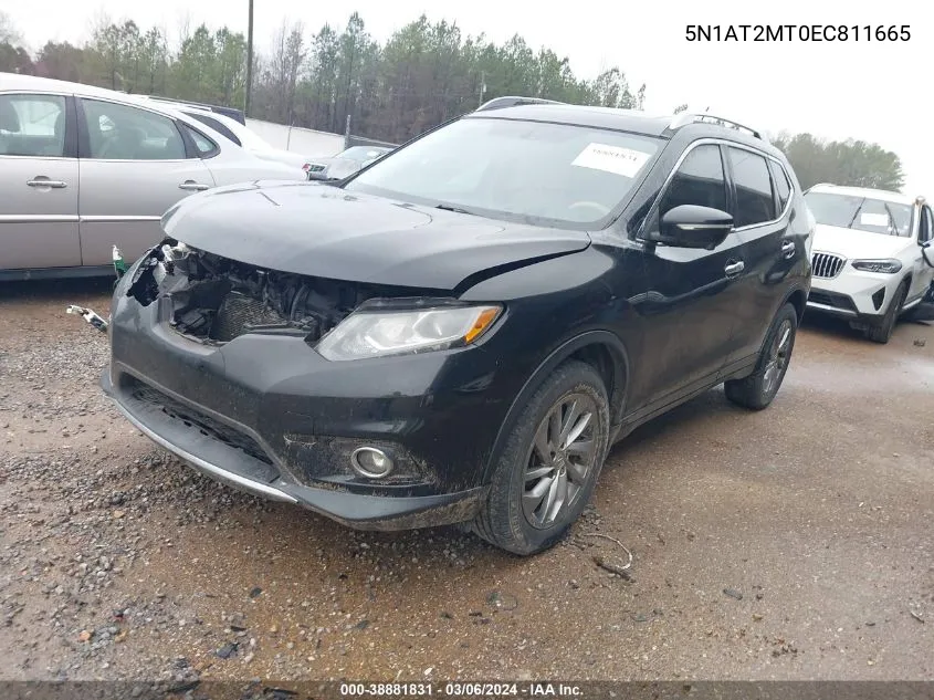 2014 Nissan Rogue Sl VIN: 5N1AT2MT0EC811665 Lot: 38881831