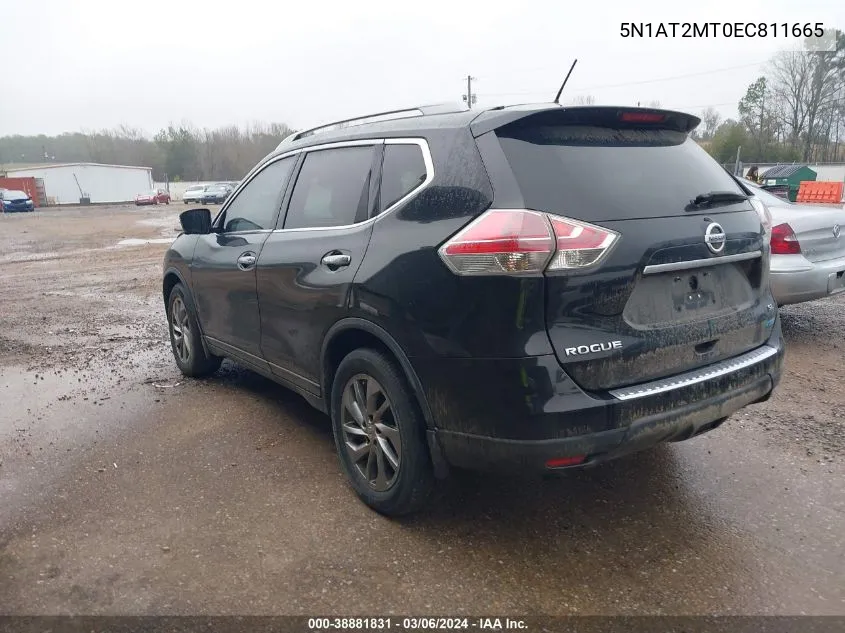 2014 Nissan Rogue Sl VIN: 5N1AT2MT0EC811665 Lot: 38881831