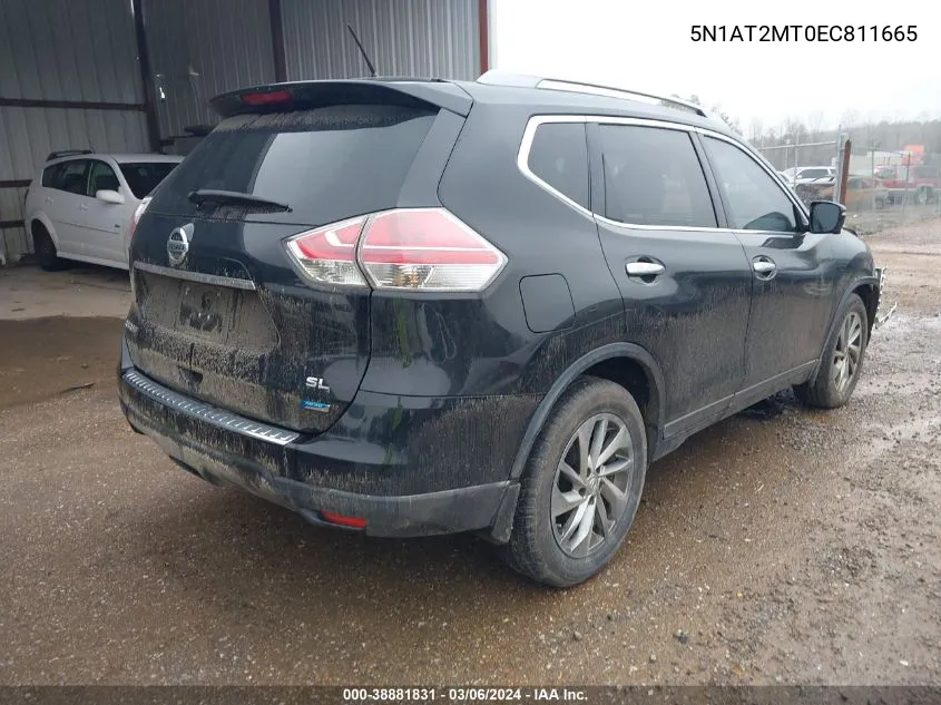 2014 Nissan Rogue Sl VIN: 5N1AT2MT0EC811665 Lot: 38881831