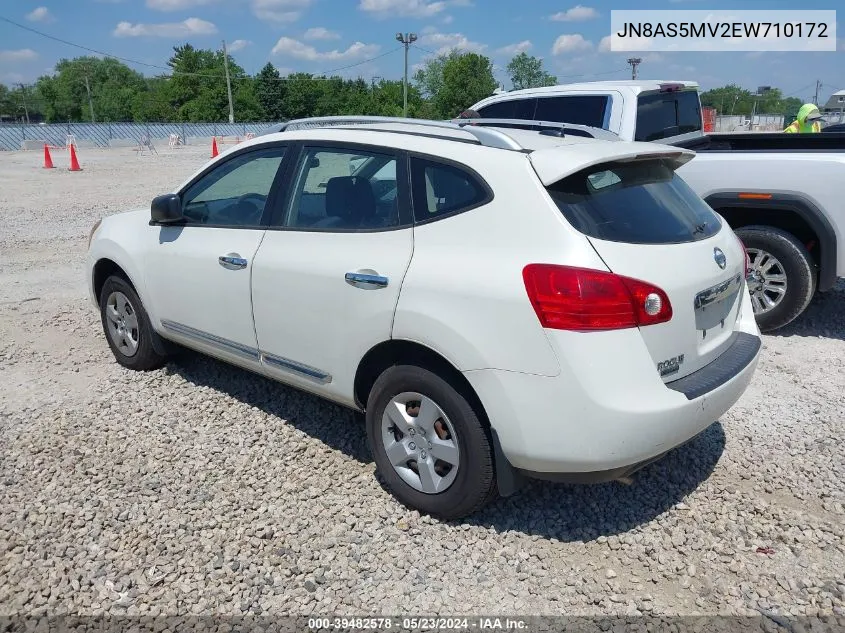 2014 Nissan Rogue Select S VIN: JN8AS5MV2EW710172 Lot: 39482578