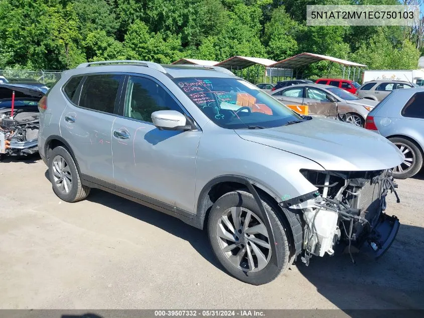 2014 Nissan Rogue Sl VIN: 5N1AT2MV1EC750103 Lot: 39507332