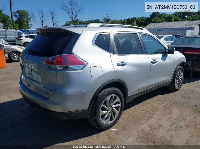 2014 Nissan Rogue Sl VIN: 5N1AT2MV1EC750103 Lot: 39507332