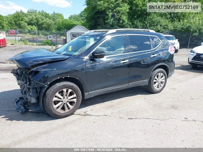 2014 Nissan Rogue Sv VIN: 5N1AT2MV8EC752169 Lot: 39517659