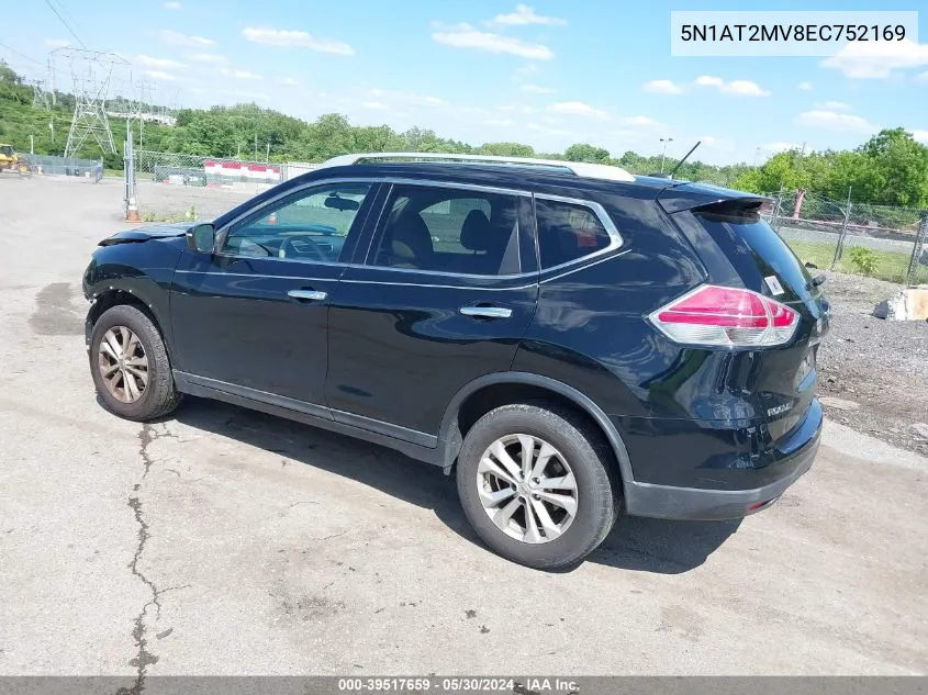 2014 Nissan Rogue Sv VIN: 5N1AT2MV8EC752169 Lot: 39517659