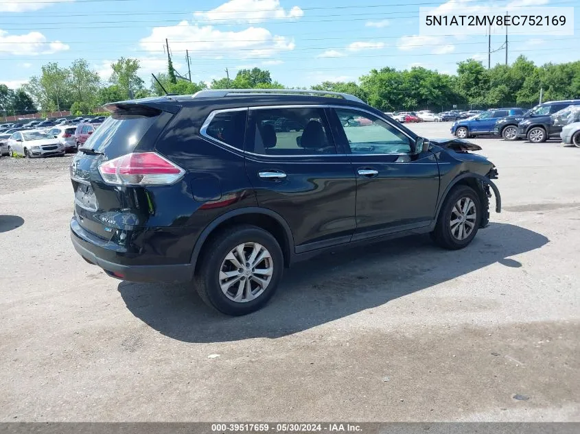 2014 Nissan Rogue Sv VIN: 5N1AT2MV8EC752169 Lot: 39517659