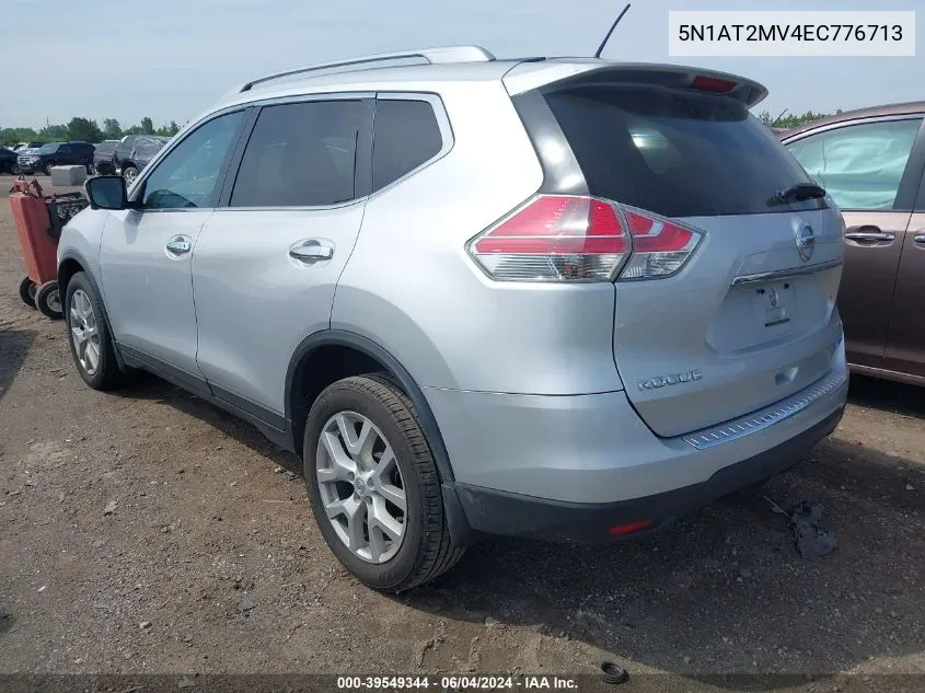 2014 Nissan Rogue Sv VIN: 5N1AT2MV4EC776713 Lot: 39549344