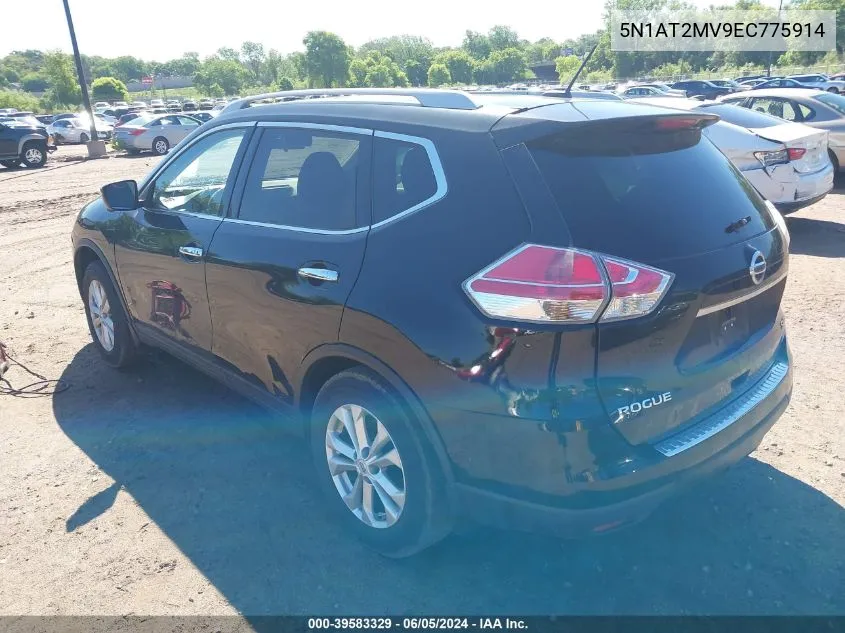 2014 Nissan Rogue Sv VIN: 5N1AT2MV9EC775914 Lot: 39583329