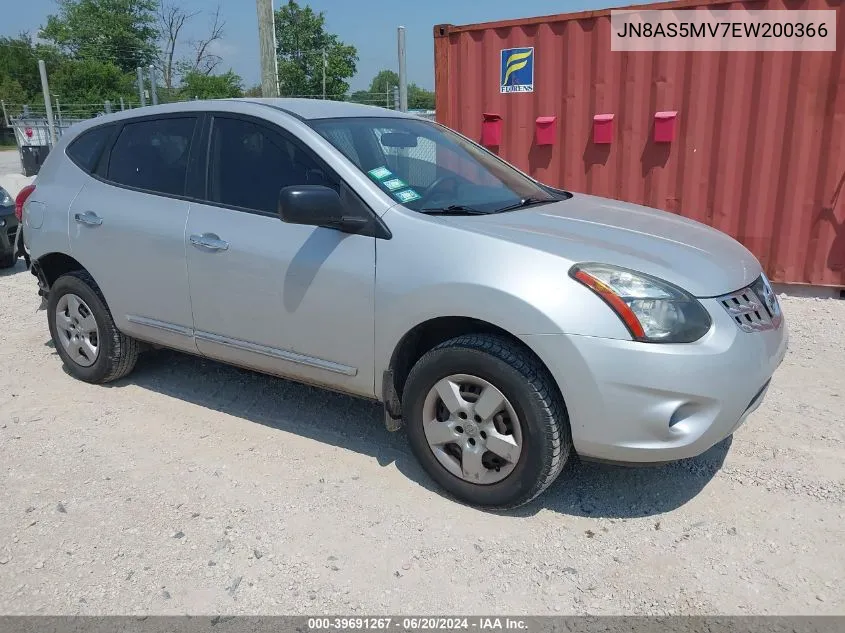 2014 Nissan Rogue Select S VIN: JN8AS5MV7EW200366 Lot: 39691267