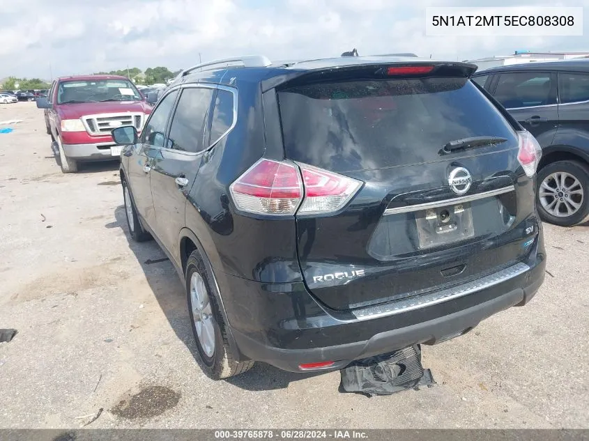 2014 Nissan Rogue Sv VIN: 5N1AT2MT5EC808308 Lot: 39765878