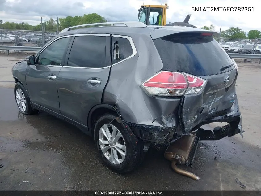 2014 Nissan Rogue Sv VIN: 5N1AT2MT6EC782351 Lot: 39803772