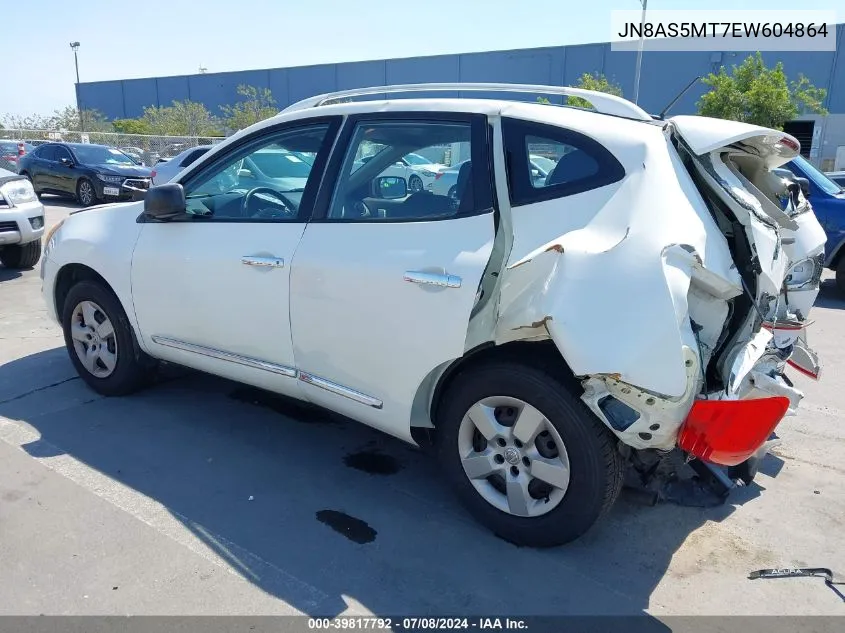 2014 Nissan Rogue Select S VIN: JN8AS5MT7EW604864 Lot: 39817792