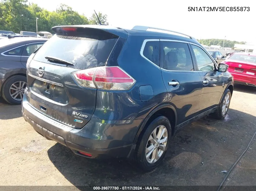 2014 Nissan Rogue Sv VIN: 5N1AT2MV5EC855873 Lot: 39877780