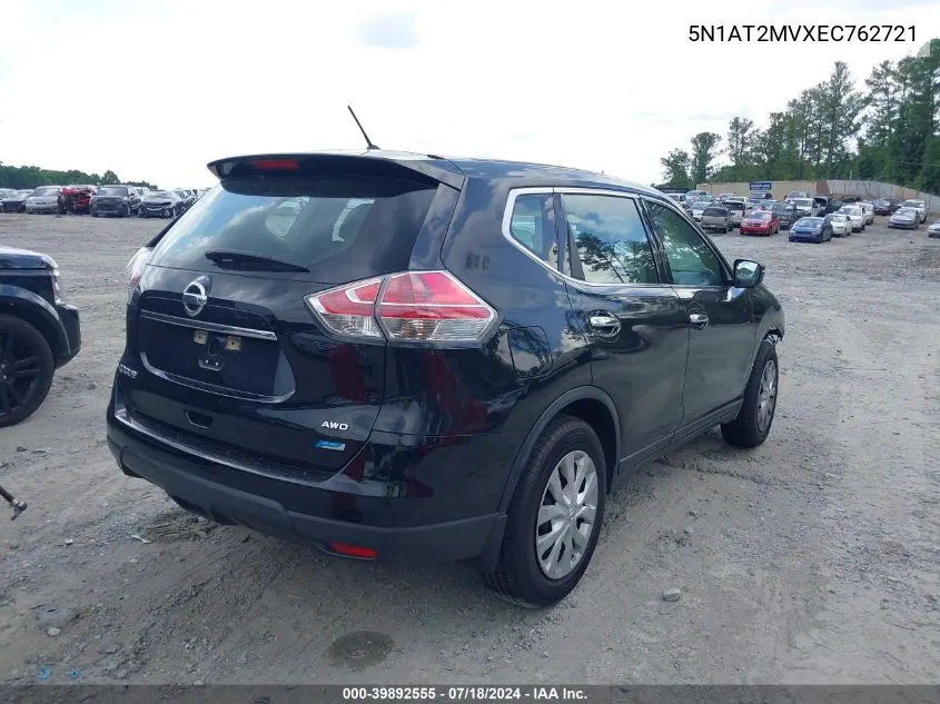 5N1AT2MVXEC762721 2014 Nissan Rogue S