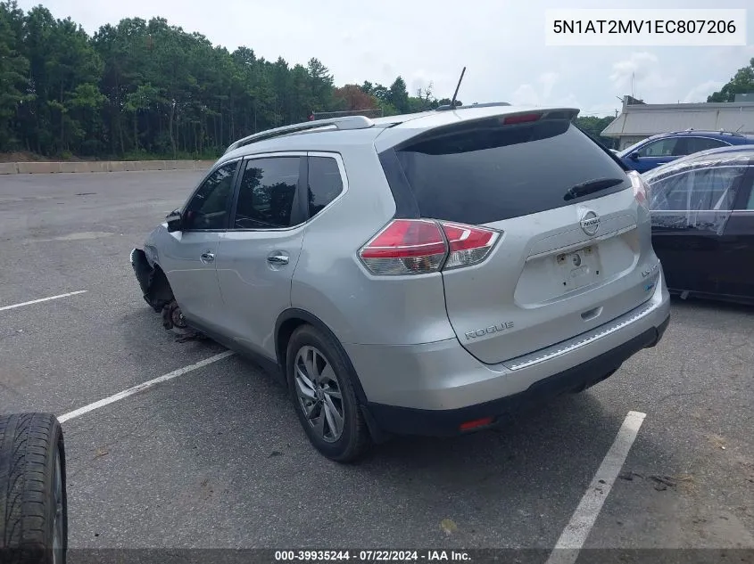 2014 Nissan Rogue Sl VIN: 5N1AT2MV1EC807206 Lot: 39935244