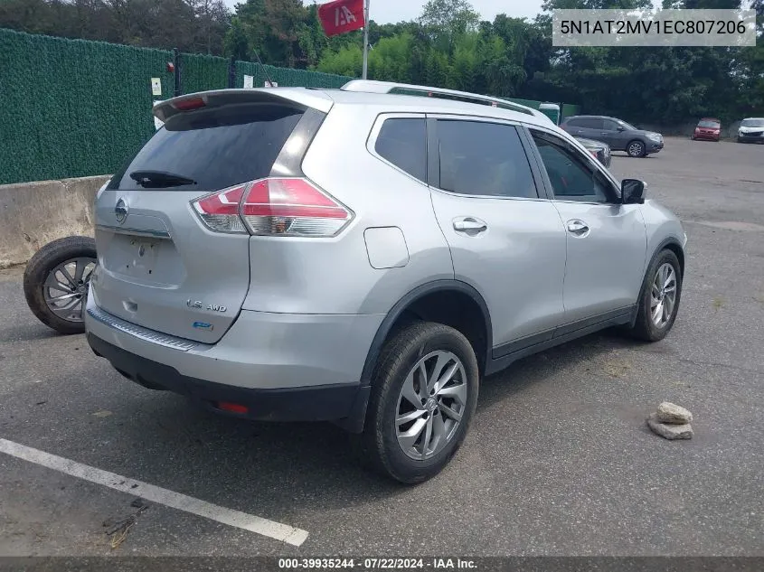 2014 Nissan Rogue Sl VIN: 5N1AT2MV1EC807206 Lot: 39935244