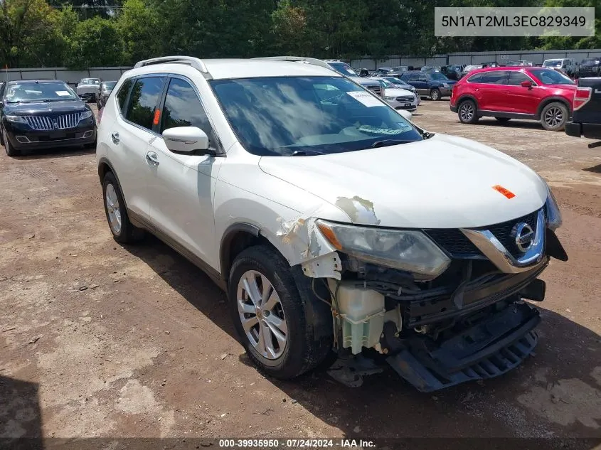 2014 Nissan Rogue Sv VIN: 5N1AT2ML3EC829349 Lot: 39935950