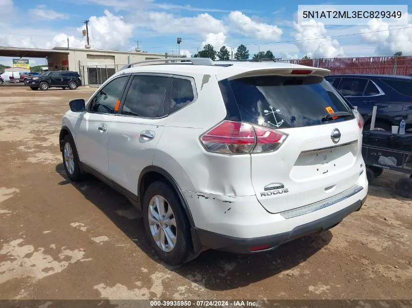 2014 Nissan Rogue Sv VIN: 5N1AT2ML3EC829349 Lot: 39935950