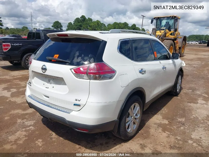 2014 Nissan Rogue Sv VIN: 5N1AT2ML3EC829349 Lot: 39935950