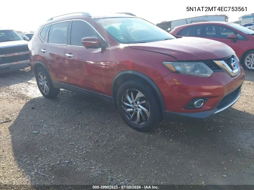 2014 Nissan Rogue Sl VIN: 5N1AT2MT4EC753561 Lot: 39952823